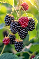 blackberries in a garden