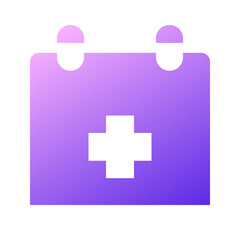 Calendar Icon Gradient Glyph Style