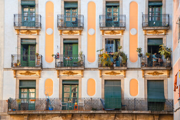 Barcelona, ​​Spain - city buildings and streets