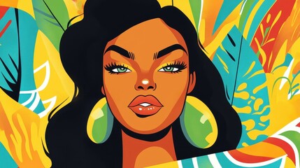 A vibrant illustration of a girl, complemented by striking graffiti elements against a clean backdrop for a fresh look.