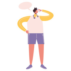 People With Phone Illustration