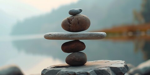 close up of a stone, zen, balance