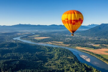 Breathtaking Hot Air Balloon Ride Over Scenic Landscape