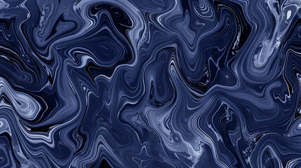 Pastel navy seamless marble pattern with psychedelic swirls copy space