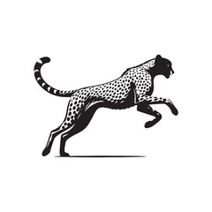 Captivating cheetah silhouette for creative media and print applications - Cheetah illustration - minimallest cheetah vector
