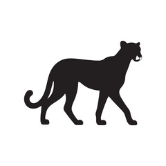 Unique cheetah silhouette for modern and creative projects - Cheetah black vector

