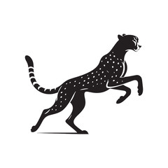 Obraz premium Cheetah silhouette for unique digital and print media use - Cheetah black vector 
