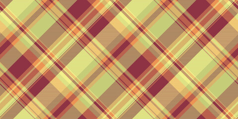 Cross seamless pattern check, new york tartan vector texture. Elegance textile background fabric plaid in red and lime colors.