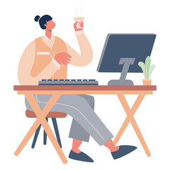 Office Employee Illustration