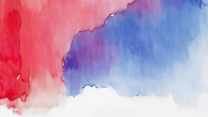 Red and Blue Watercolor blot painting texture abstract background