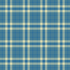 Drapery check plaid pattern, sky vector background textile. Factory texture tartan seamless fabric in cyan and pastel colors.