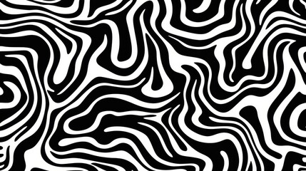 Abstract Swirling Zebra Stripes in Black and White, pattern , zebra , animal print , swirl