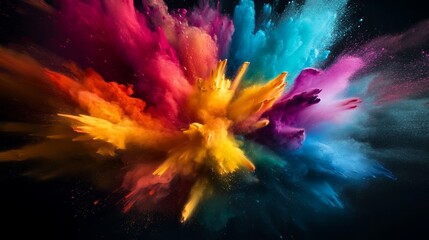 Fototapeta premium Color Burst Explosion, Abstract, Photography, Art , Paint, Powder, Explosion
