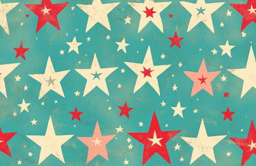 Vintage Christmas stars pattern. retro pattern with stars