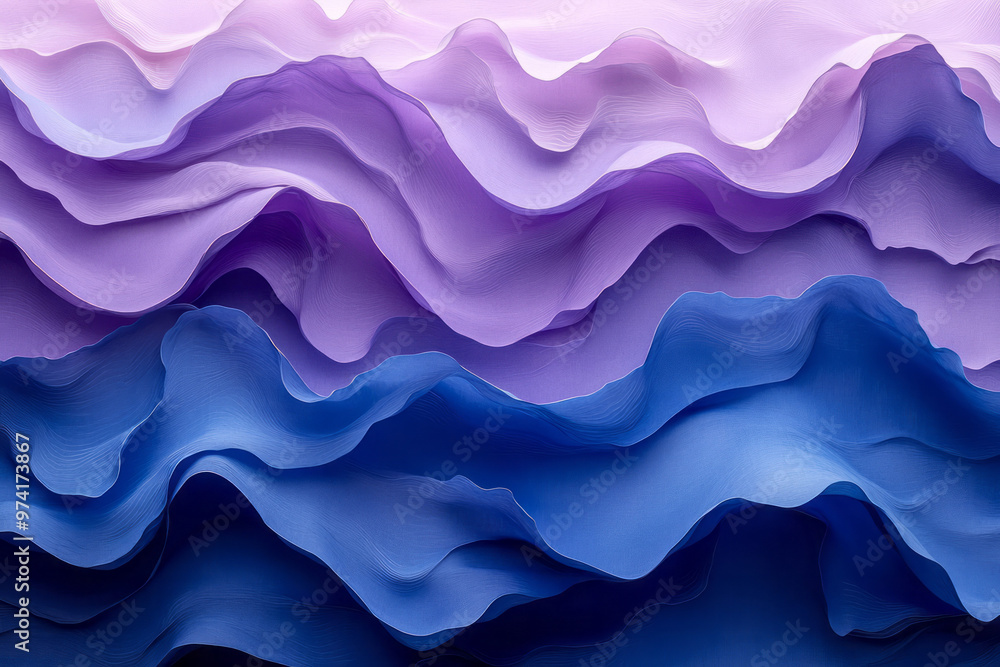 Poster a seamless pattern of blue and violet waves creating a sense of motion,