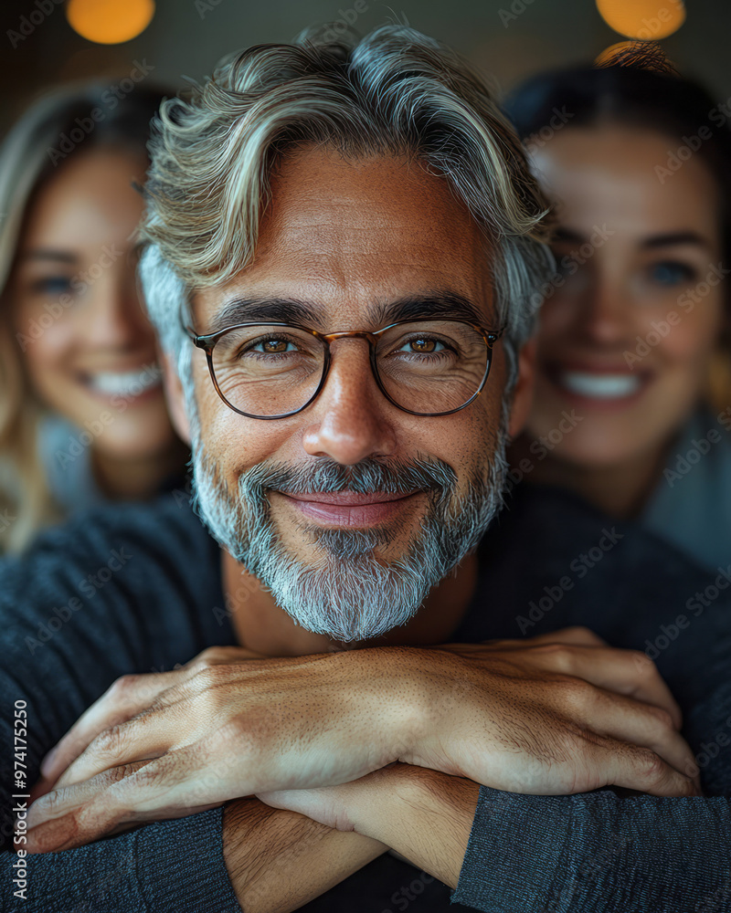 Poster a team of people from different cultural backgrounds smiling and stacking hands in unity,