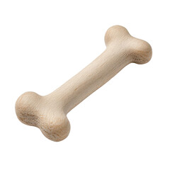 A realistic wooden dog bone, perfect for pet toys, showcasing craftsmanship and design for animal lovers.