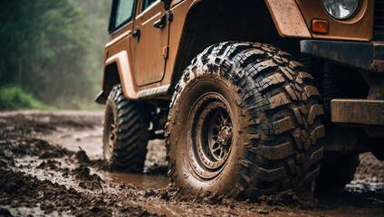 A rugged set of off road tyres