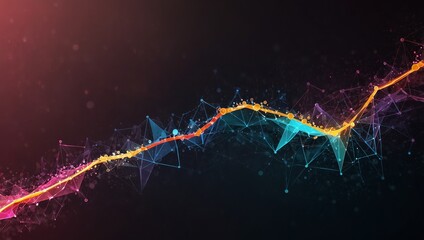 Science and technology presentation. Plexus style background