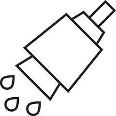 Shower Isolated Line Icon for Design, Apps, Interface, Infographics