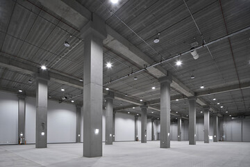 Interior of a large warehouse