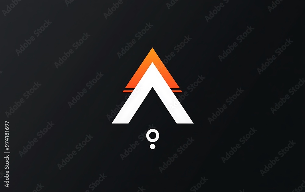 Aufkleber minimalist danger logo with sharp triangular shape and bold exclamation mark