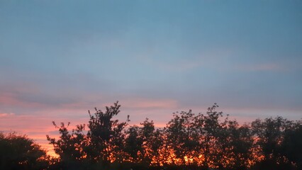 sunset in the field, sunset in the city 2