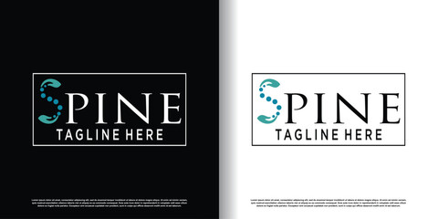 Chiropractic logo design vector with creative abstract concept