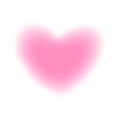 blurred heart shape pink on white for valentine background