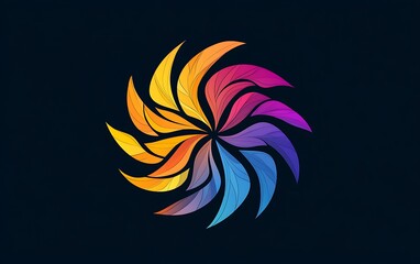 Fototapeta premium Serene Mind - Abstract Vector Design of Flowing Thoughts with Calming Colors