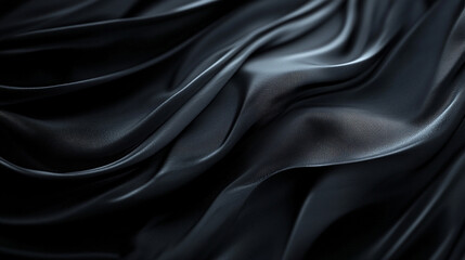 Obraz premium Black abstract background with dark concept. Black abstract background design. Modern wavy line pattern.