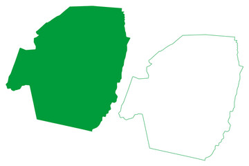 Forquilha municipality (Ceará state, Municipalities of Brazil, Federative Republic of Brazil) map vector illustration, scribble sketch Forquilha map