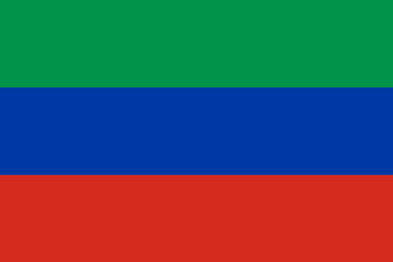 Flag of Republic of Dagestan (Russian Federation, Russia) 