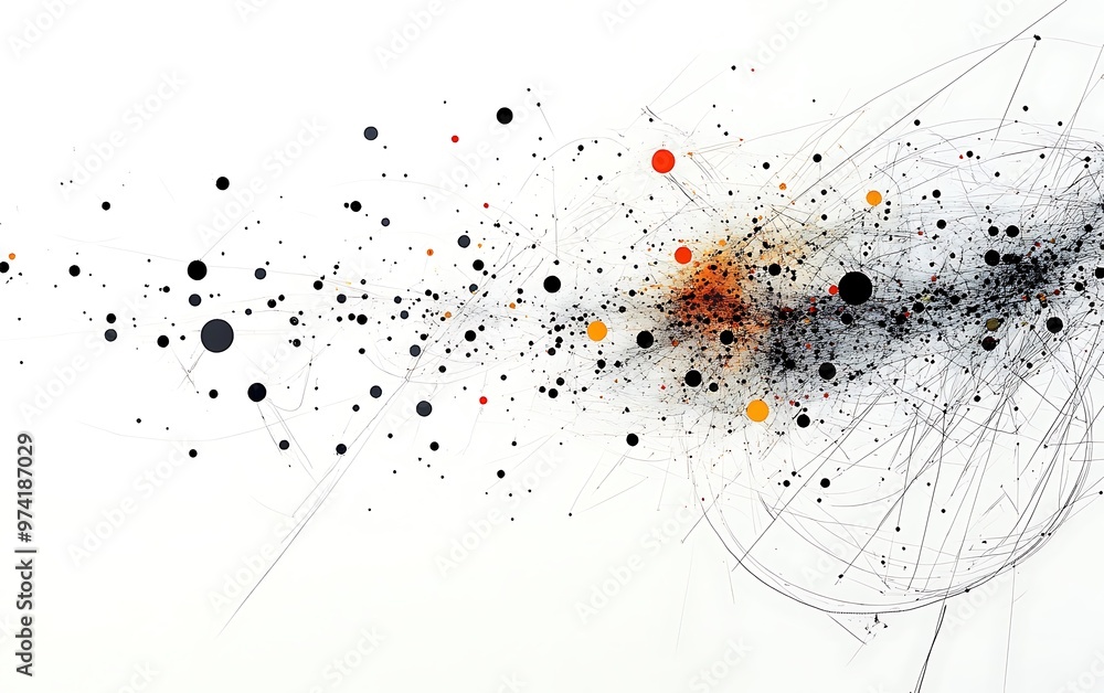 Poster the digital divide unveiled: abstract illustration of disconnected networks and scattered data symbo