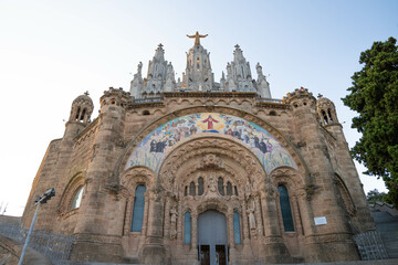 Templo del Sagrado Corazón de Jesús en el Tibidabo en Barcelona, España 2024