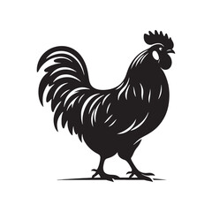 Captivating hen silhouette for versatile artistic designs - Hen black vector
