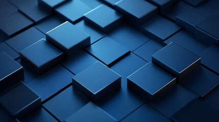 Fototapeta premium abstract blue background, Gradient blue background. Geometric texture of light-dark blue squares.