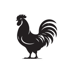 Minimalistic hen silhouette for versatile digital artwork - Hen illustration - minimallest hen vector
