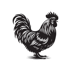 Captivating hen silhouette for unique artistic applications - Hen illustration - minimallest hen vector
