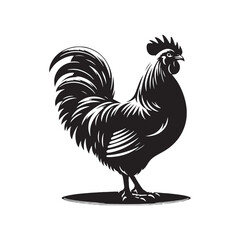 Captivating hen silhouette for digital and creative projects - Hen illustration - minimallest hen vector
