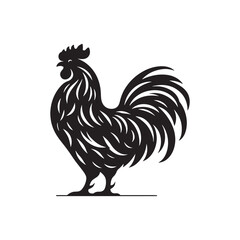Creative hen silhouette for versatile media designs - Hen black vector
