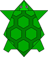 abstract green turtle vector image or clipart