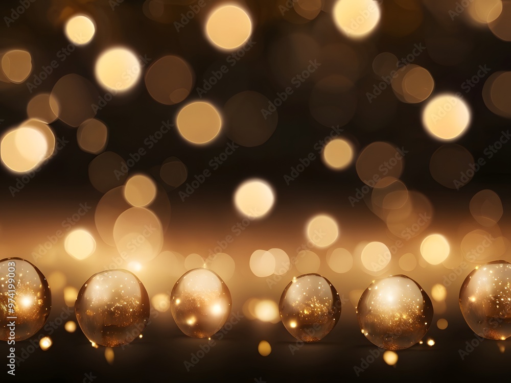 Poster a dreamy bokeh background with soft, glowing orbs of light in various sizes, fading into the distanc
