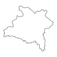Prachinburi province map, administrative division of Thailand. Vector illustration.