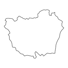 Phetchaburi province map, administrative division of Thailand. Vector illustration.