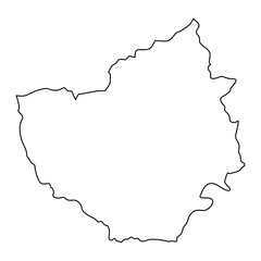 Phayao province map, administrative division of Thailand. Vector illustration.