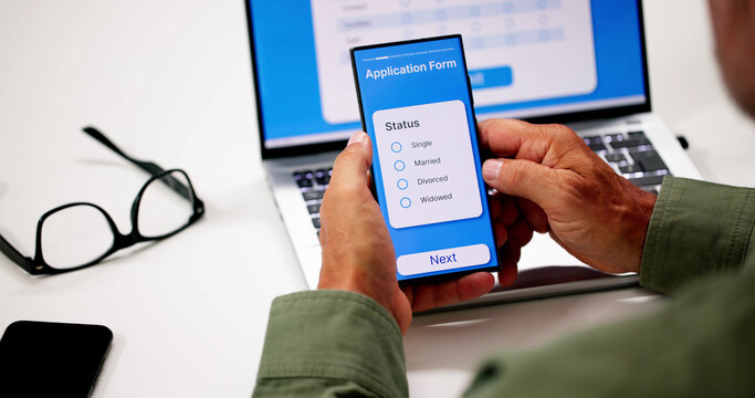 Online Application Form On Mobile Phone