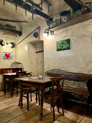 interior of a Czech cafe