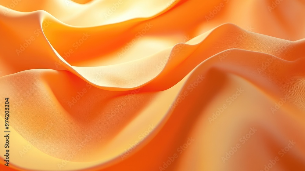 Poster bright and cheerful light orange background with smooth gradients and soft shadows, offering a fresh
