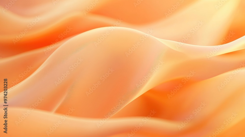Poster bright and cheerful light orange background with smooth gradients and soft shadows, offering a fresh